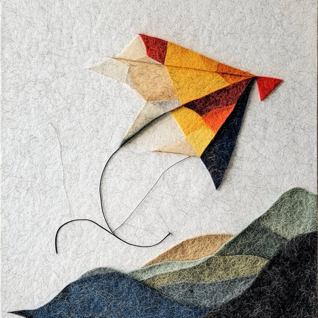 Illustrated letter K card for the kite sound.