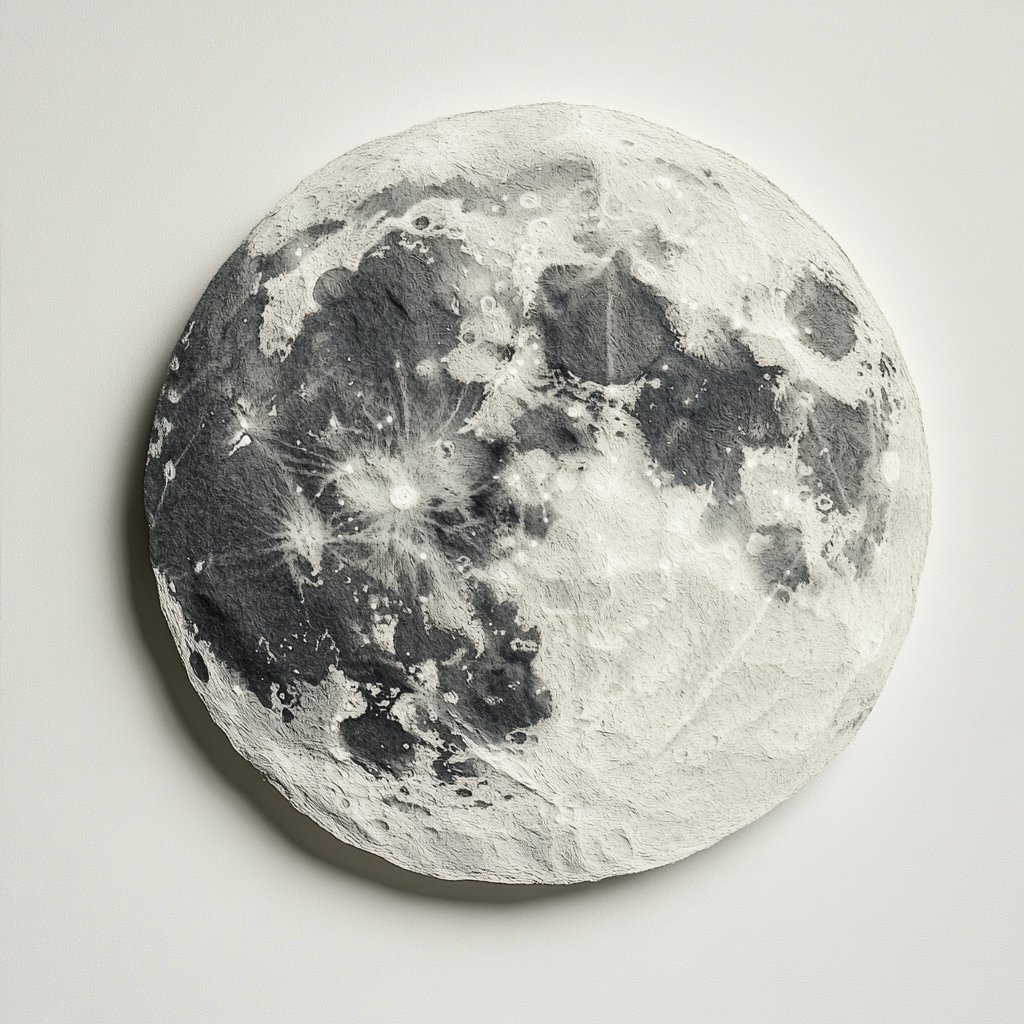 Illustrated letter M card for the moon sound.