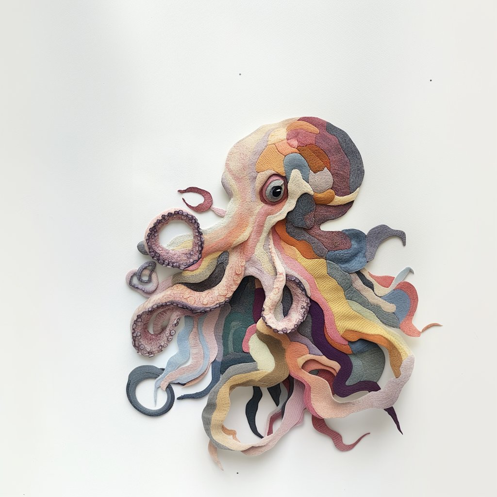 Illustrated letter O card for the octopus sound.