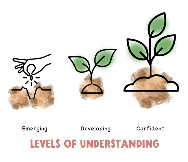 Levels of understanding for Pre-Readers